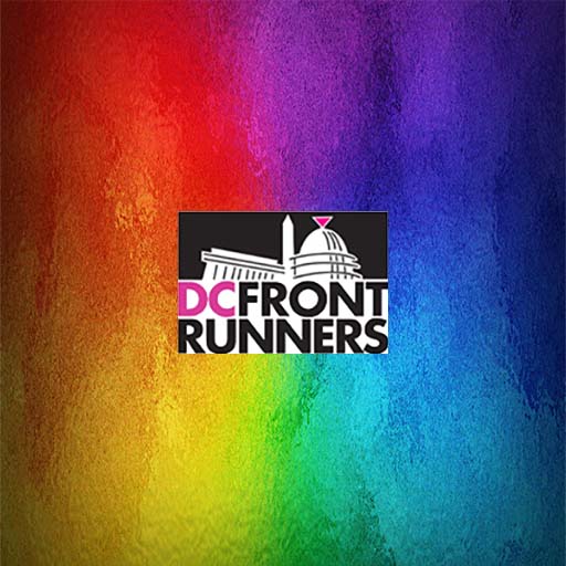 DC Front Runners running club in P & 23rd Streets NW, Dupont Circle, Washington DC, USA