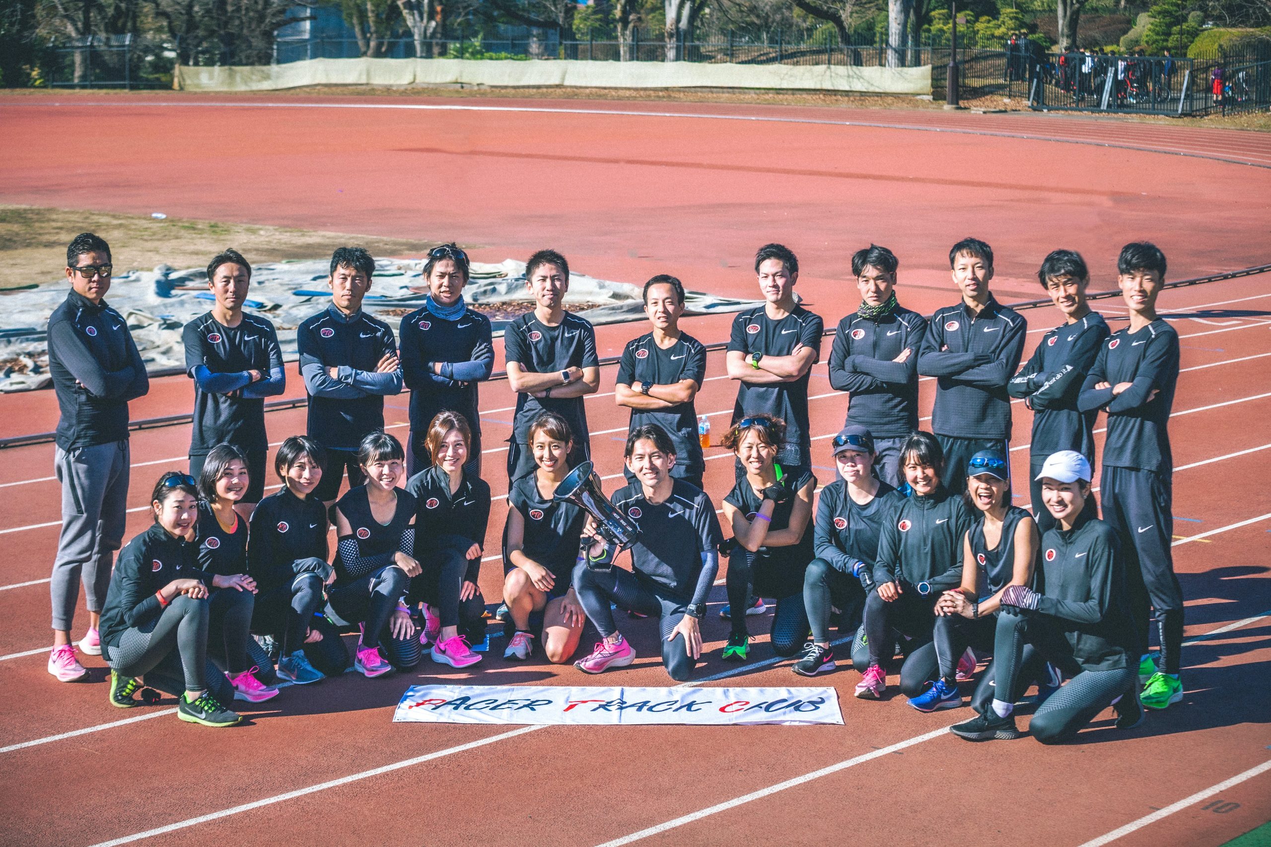 Pacer Track Club running club in Oda Field, Yoyogi Park, Tokyo, Japan