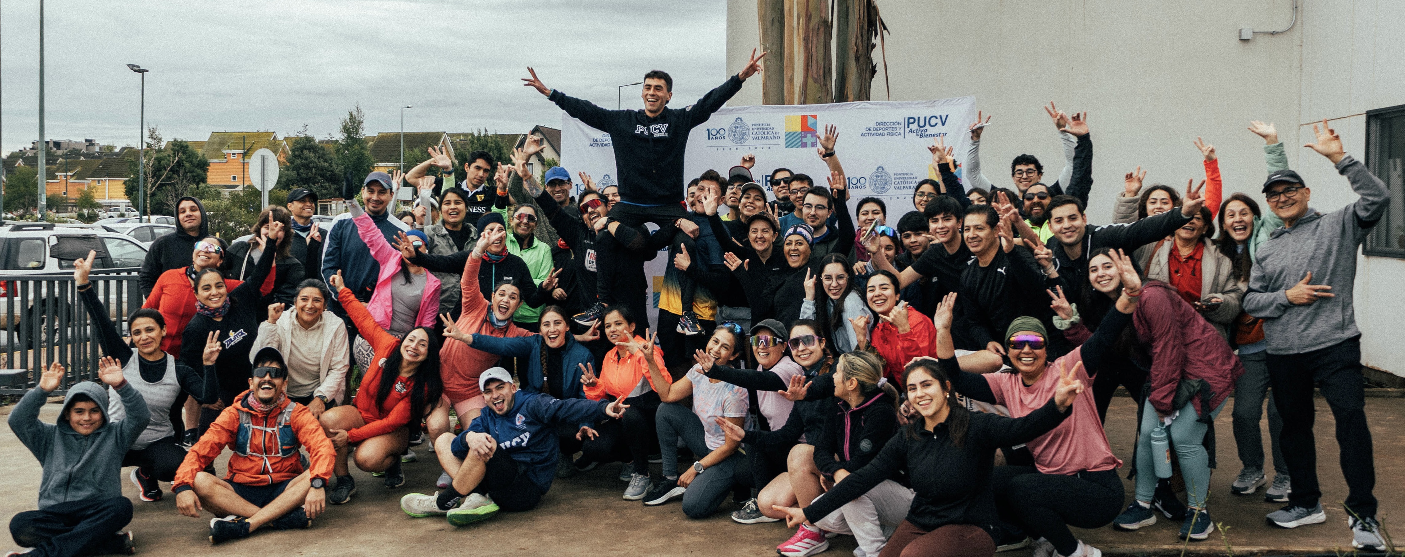Taller de running PUCV running club in Valparaíso, Chile