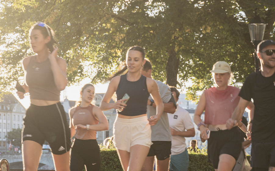 Social Run Basel running club in St. Johanns-Park, Basel, Switzerland